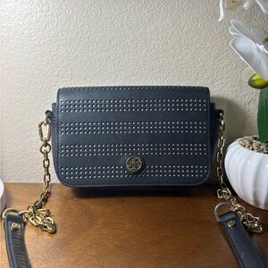 Tory Burch  Black Studded Crossbody Bag